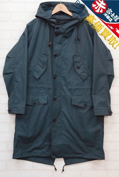 1J9909/マーガレットハウエル ワックスドコットンミリタリーフーデッドコート MARGARET HOWELL
