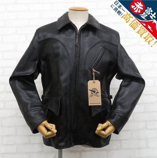 KH2J7992/未使用品 エアロレザー ヘラクレス ブラック ライダース 40 AEROLEATHER