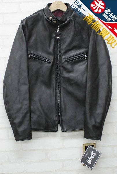 2J3396/未使用品 ショット 641XX Schott レザーライダース 34