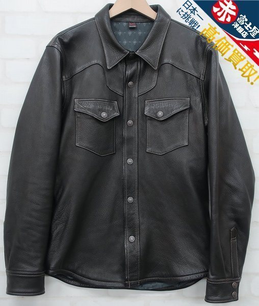 2J0202/フラットヘッド FSD-32KA ディアスキンレザーシャツ THE FLAT HEAD