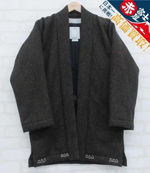 2J7735/visvim 16AW DOTERA COAT HARRIS TWEED ドテラコート ハリスツイード 0116205013024