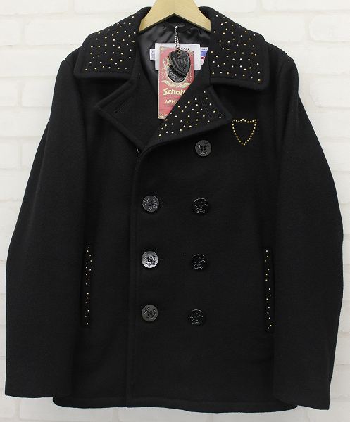 未使用品 Schott×HTC 753US タイトショートPコート ショット