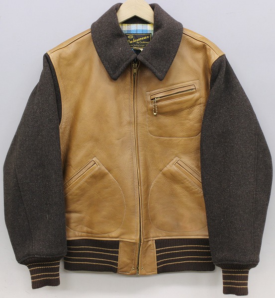 クッシュマン ウール×レザースタジャン CUSHMAN