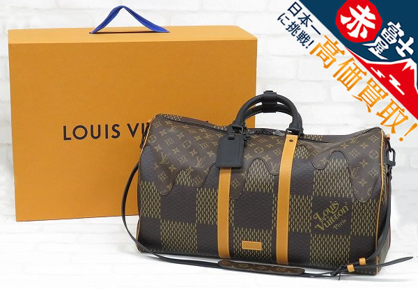 JK1B4694/新品 LOUIS VUITTON×Virgil Abloh×NIGO LVスクエアードコレクション キーポル バンドリエール50 ルイヴィトン ヴァージルアブロー