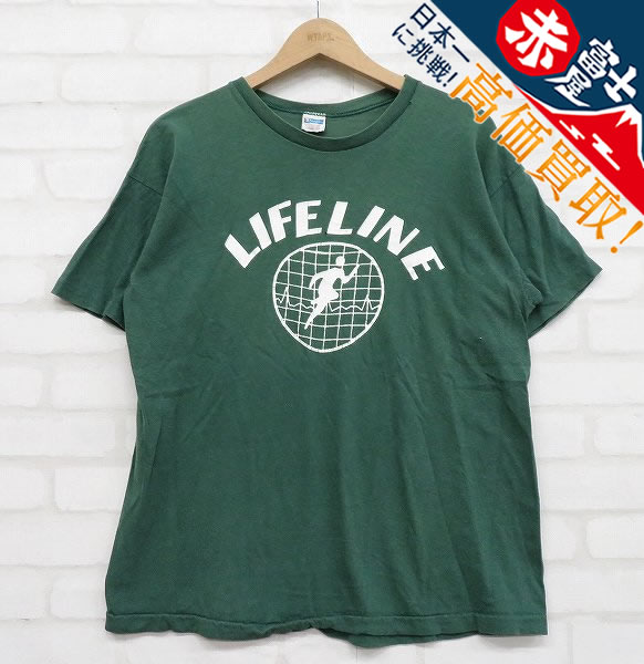 5T8862o【クリックポスト対応】チャンピオン LIFELINE 半袖Tシャツ バータグ USA製 Champion ビンテージ