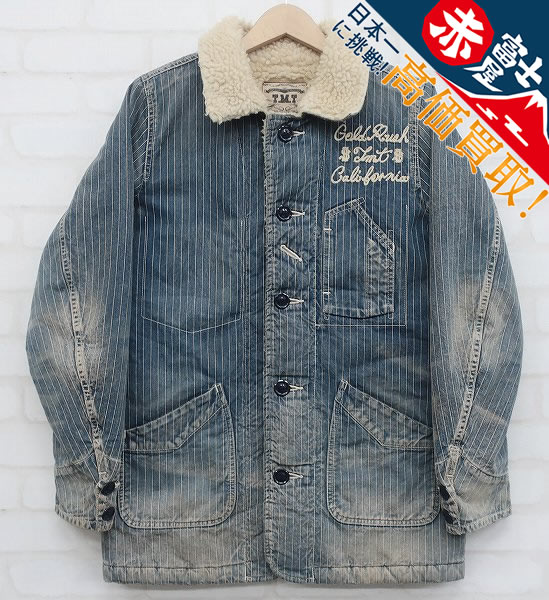 JK2J7383/TMT HICKORY BOA COVERALL (VINTAGE) ヒッコリーボアカバーオール デニムランチコート