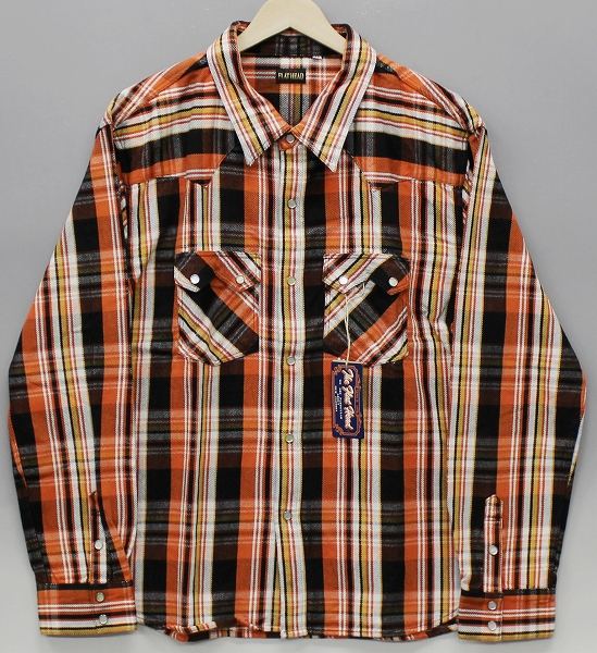 新品 フラットヘッド HN-62W ヘビーネルシャツ