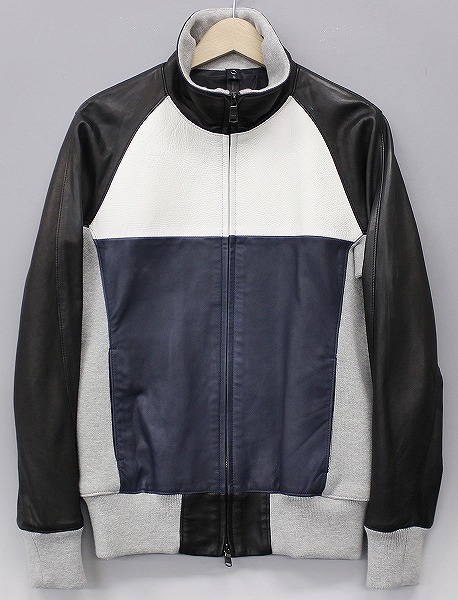 wjk レザー切替トラックジャケット