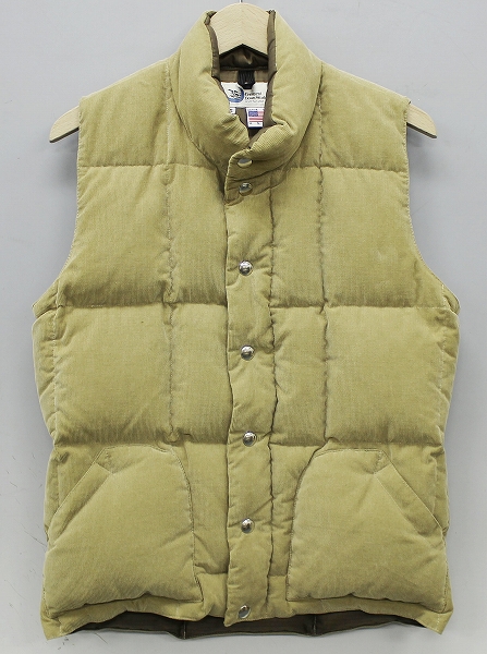 クレセントダウンワークス コーデュロイダウンベスト