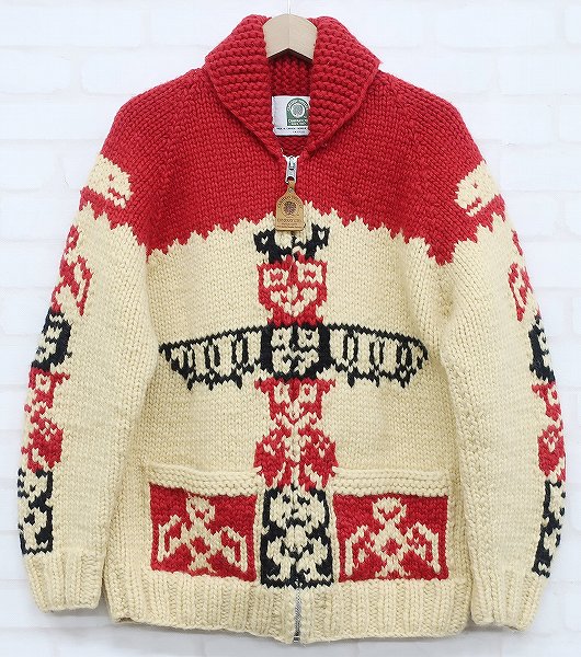 5T1423/カナディアンセーター トーテムポール カウチンニット カナダ製 CANADIAN SWEATER