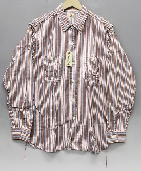 新品 シュガーケーン ストライプワークシャツ SC26730