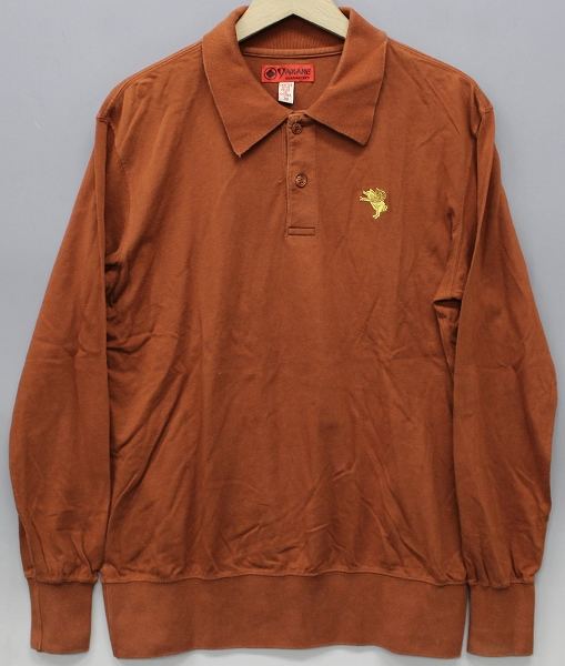 エヴィス 羽豚刺繍 長袖ポロシャツ evisu