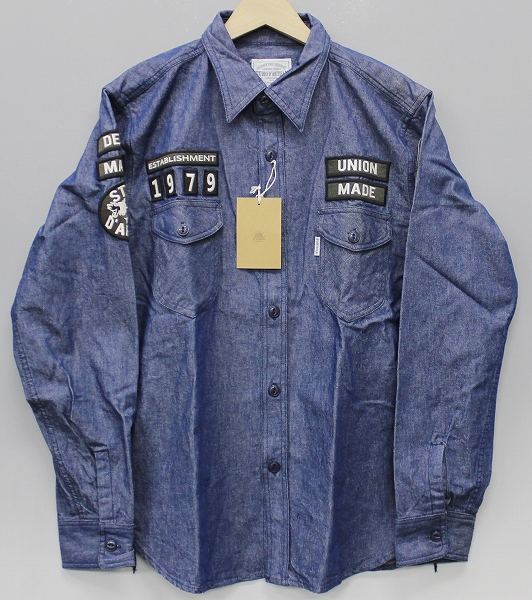 新品 ステュディオダルチザン デニムワークシャツ