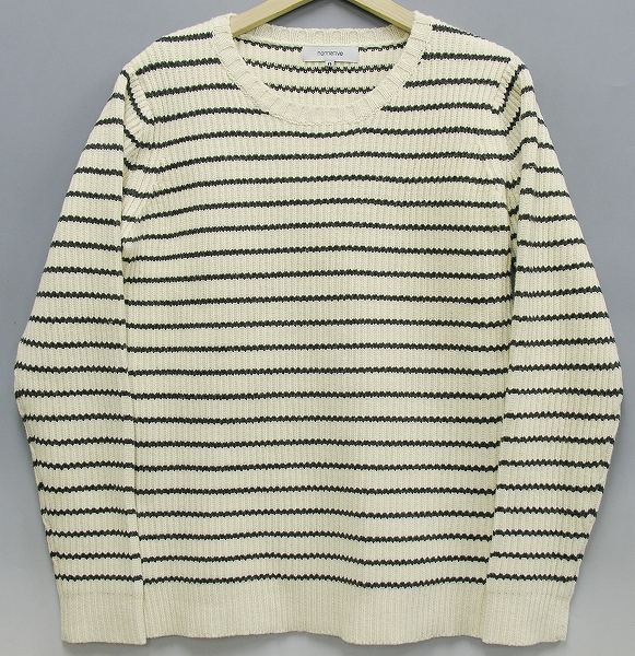 nonnative MARINER SWEATER WOOL MIX RIB BORDER ニット