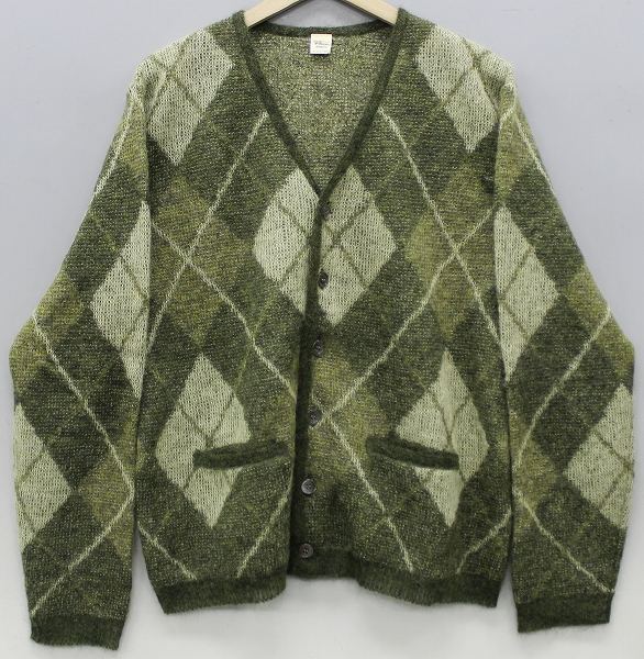 未使用品 ロンハーマン アーガイルモヘアニットカーディガン